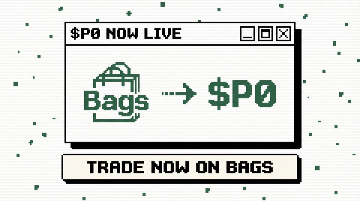 p0 is live on <a href="/BagsApp/">BAGS</a> 

We acquired 40% of $p0 supply at launch.

breakdown:
→ community airdrop for migration holders
→ rest locked in streamflow treasury

The future of building is here.

HmTi3CQfKfXWbn1tNoiAxH7GzMV7L3tDAmPWabZEBAGS