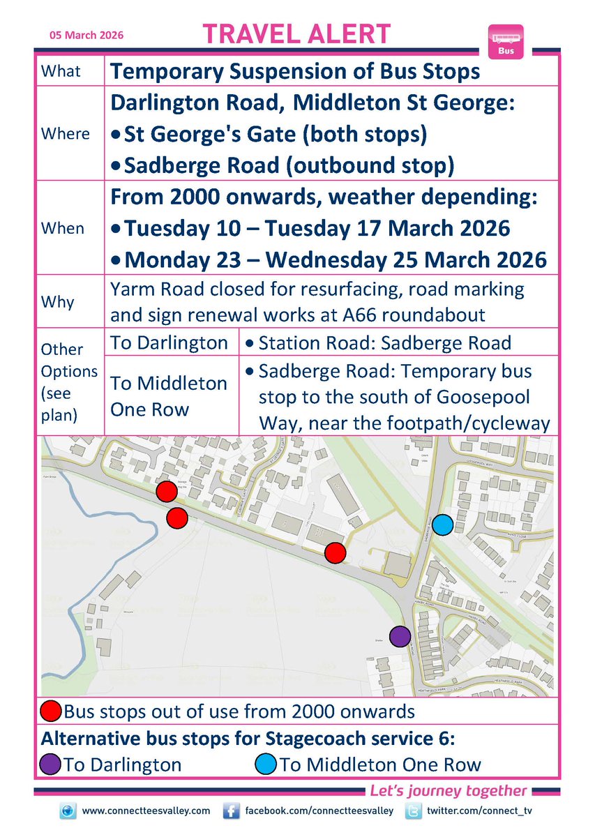 connectteesvalley.com/data/travelale… <a href="/darlingtonbc/">Darlington Borough Council</a> <a href="/StagecoachNE/">Stagecoach NorthEast</a>