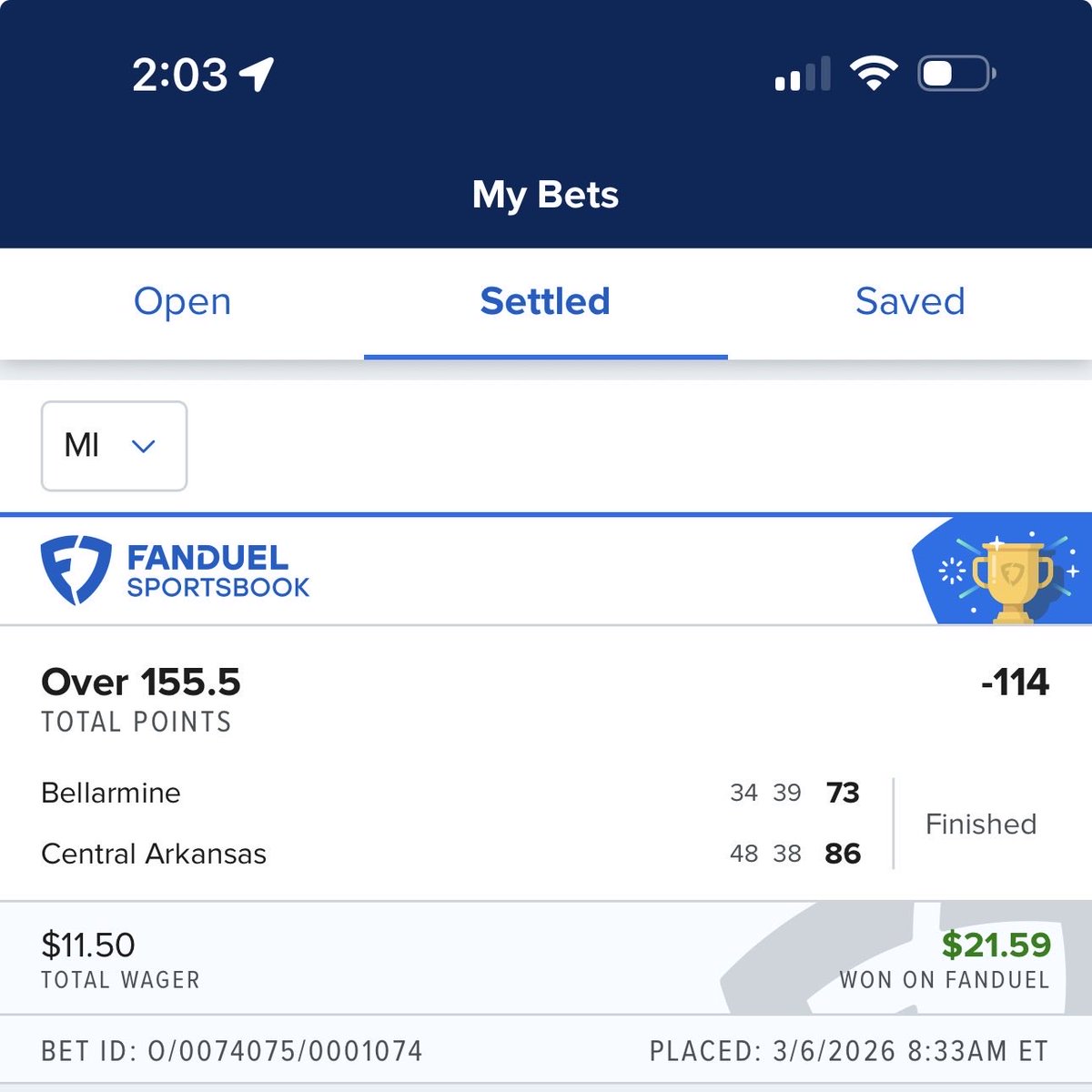 McCaskey_20's tweet photo. @Bigbetsbrand123 back to usual business 🫡 https://t.co/7v3oZnwNMb