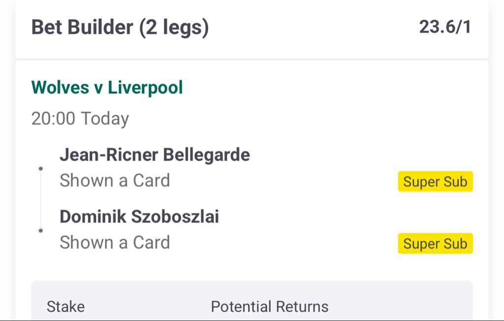 Yellowcardtips's tweet photo. 🚨🔥FA CUP NIGHT 🔥🚨

➡️ 23/1 CARD DOUBLE 🟨🟨
Wolves vs Liverpool

Stake responsibly

#bettingtwitter #gamblingtwitter #footballtwitter
#ukbetting #ukpunters #sportsbetting
#wolves #wwfc #liverpool #lfc
#premierleague #epl
#cardbets #footballbets #ValueBets https://t.co/bkFp7r0du6