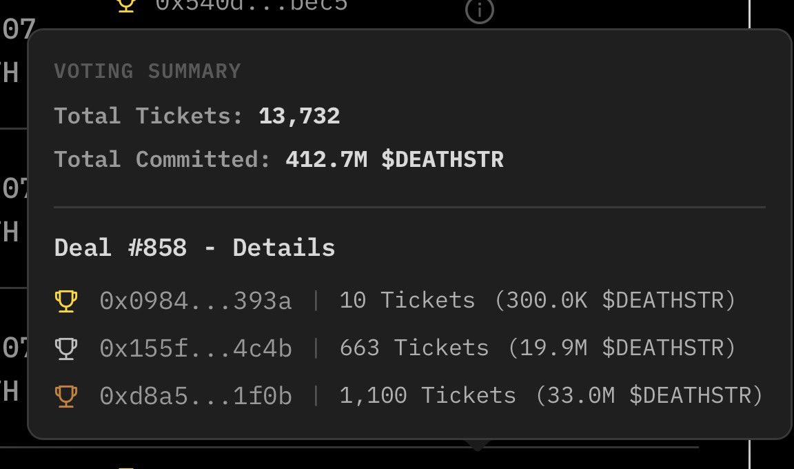 A2E_A2E's tweet photo. In the same minute those $DEATHSTR holders start to sell everyone will start panicking and sell everything.😳

Do NOT tell me that I did not warn you all about not to rely 100% on whales. 🤷🏻‍♂️

Don’t cry if the project suddenly cracks. 

If I were you I would keep my both eyes 👀 on these wallets. 

🚨🚨🚨