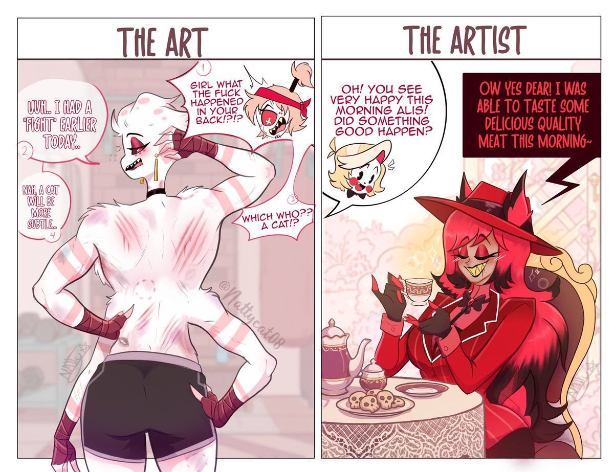 Alison is one of my favorite artists✨🎨  #Radiodust #fanart #HazbinHotel #Alastorfem #angeldust #Alastor #genderswap