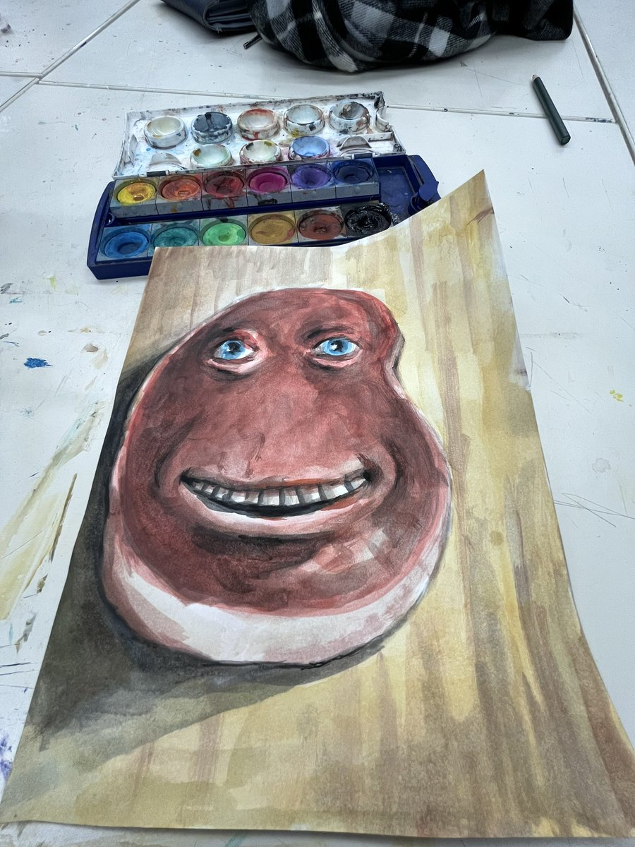 Grendpateddo's tweet photo. Charlie steak watercolor https://t.co/2ZssdwPkfF