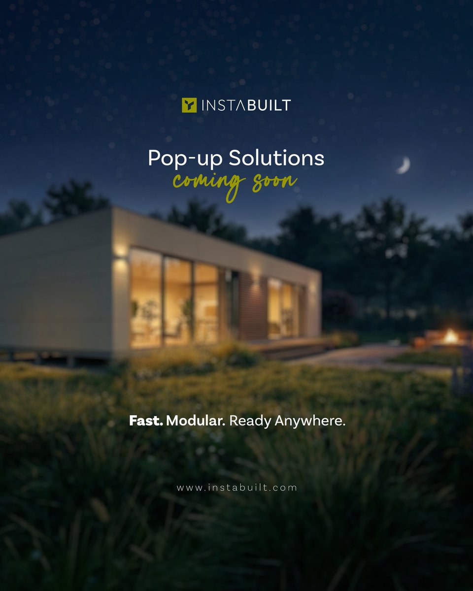 BuiltInsta's tweet photo. A new category of modular living is coming. 

InstaBuilt Pop-up Solutions bring fast, flexible architecture to modern living. From private retreats to tourism and hospitality projects, these units can be deployed almost anywhere. 

Launching soon. 

https://t.co/QRLlufBF0M https://t.co/EJwJxOwWhj