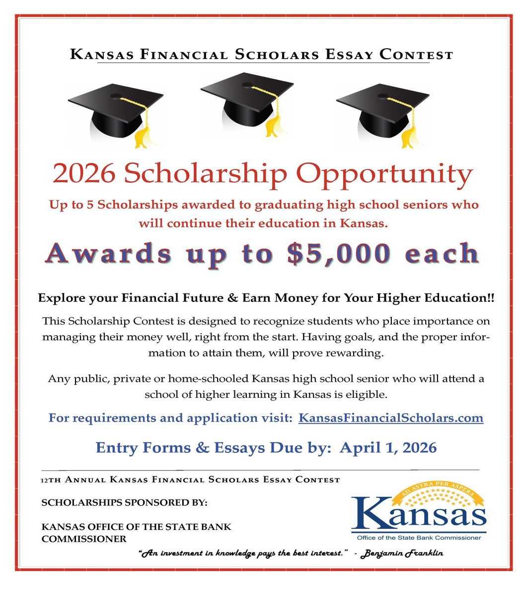 Kansas Office of the State Bank Commissioner tweet media