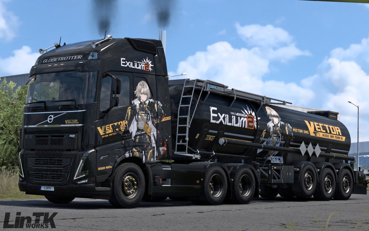 LinTruck_LINK's tweet image. Girls' Frontline 2: Exilium Vector itasha truck with the Feldbinder trailer
#GirlsFrontline2Exilium #Vector