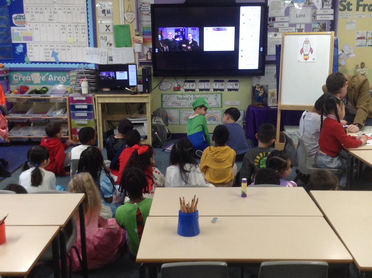 StAugustinesPri's tweet photo. What a wonderful morning! 🎶 Our students were having a fantastic time joining the Lent Live Stream with @danonelifemusic. It’s been so uplifting to see them singing, praying, and reflecting together as we journey through this special season. 🙏✨#Lent2026 #CatholicLife https://t.co/VD49RhJeNg