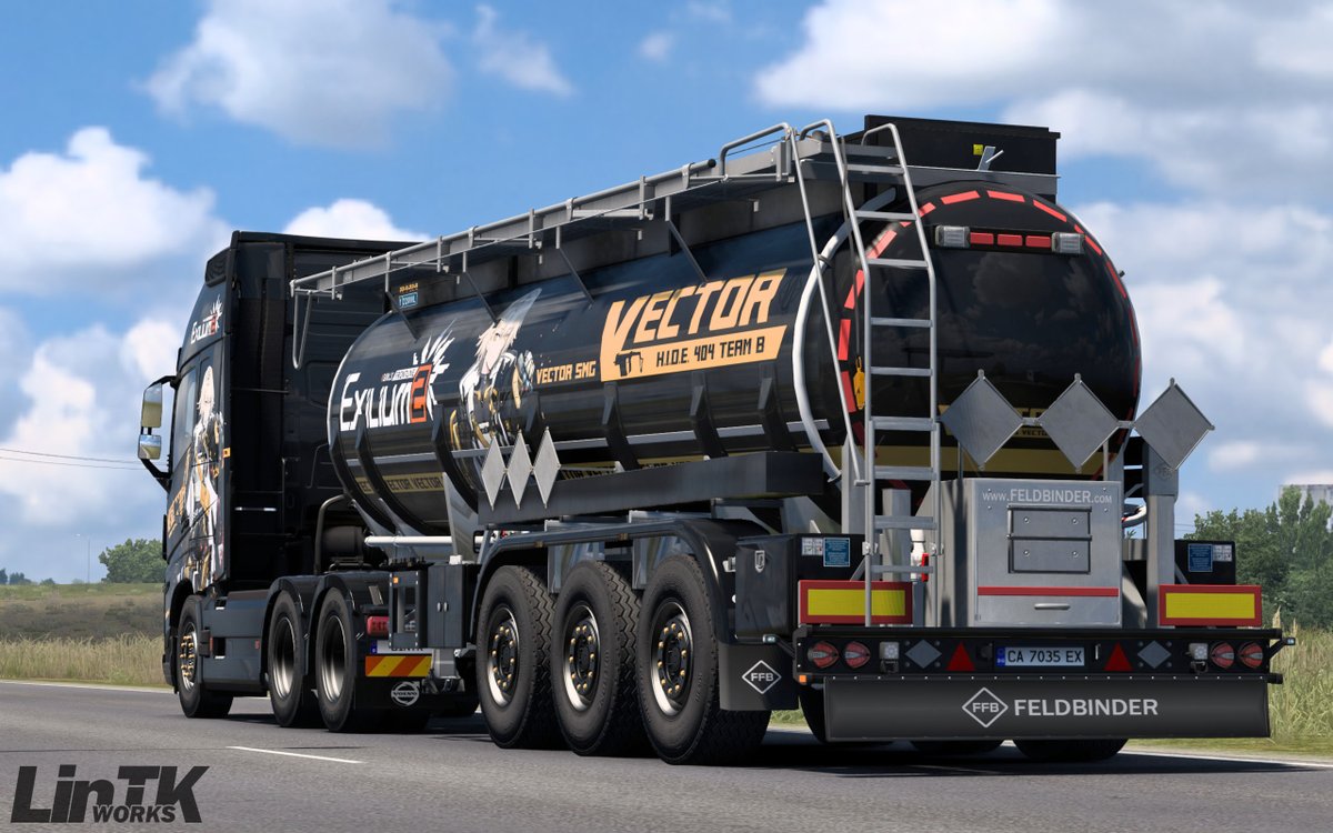 LinTruck_LINK's tweet image. Girls' Frontline 2: Exilium Vector itasha truck with the Feldbinder trailer
#GirlsFrontline2Exilium #Vector