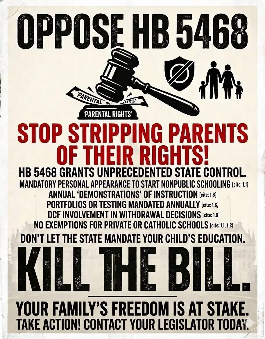 Just giving everyone a heads up if you’re not aware, say NO! They are OUR children!And folks this will affect EVERYONE!
Taxes WILL go up because of the massive needs this entails.
Children belong to parents NOT the state.
Get involved and tell Hartford NO!
Groton cannot support