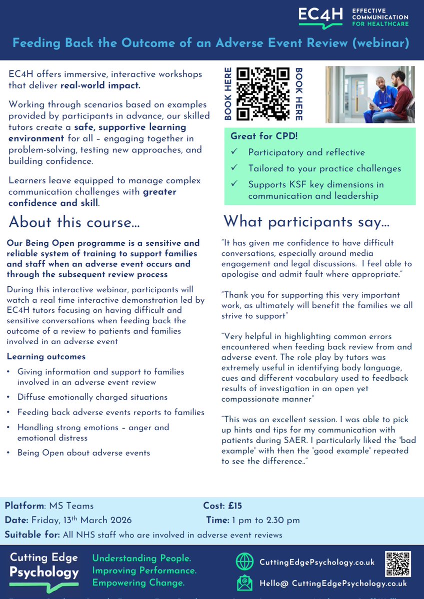 EC4H - Effective Communication for Healthcare tweet media