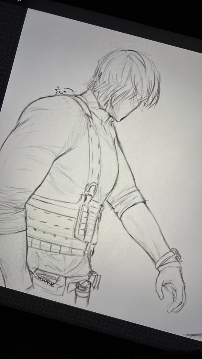 Domsuke01's tweet photo. Yes, im obsessed with drawing Leon, so what 😔 #RE9 #ResidentEvilRequiem https://t.co/tgosDaGIGn