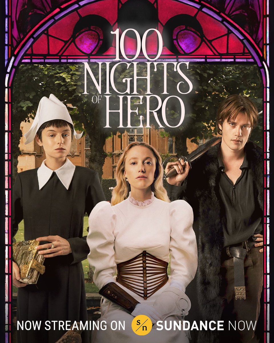 sundance_now's tweet photo. 100 nights with endless temptation.
Nicholas Galitzine, Maika Monroe, and Emma Corrin star in #100NightsofHero. Streaming on Sundance Now. https://t.co/XxH6ukrWLP