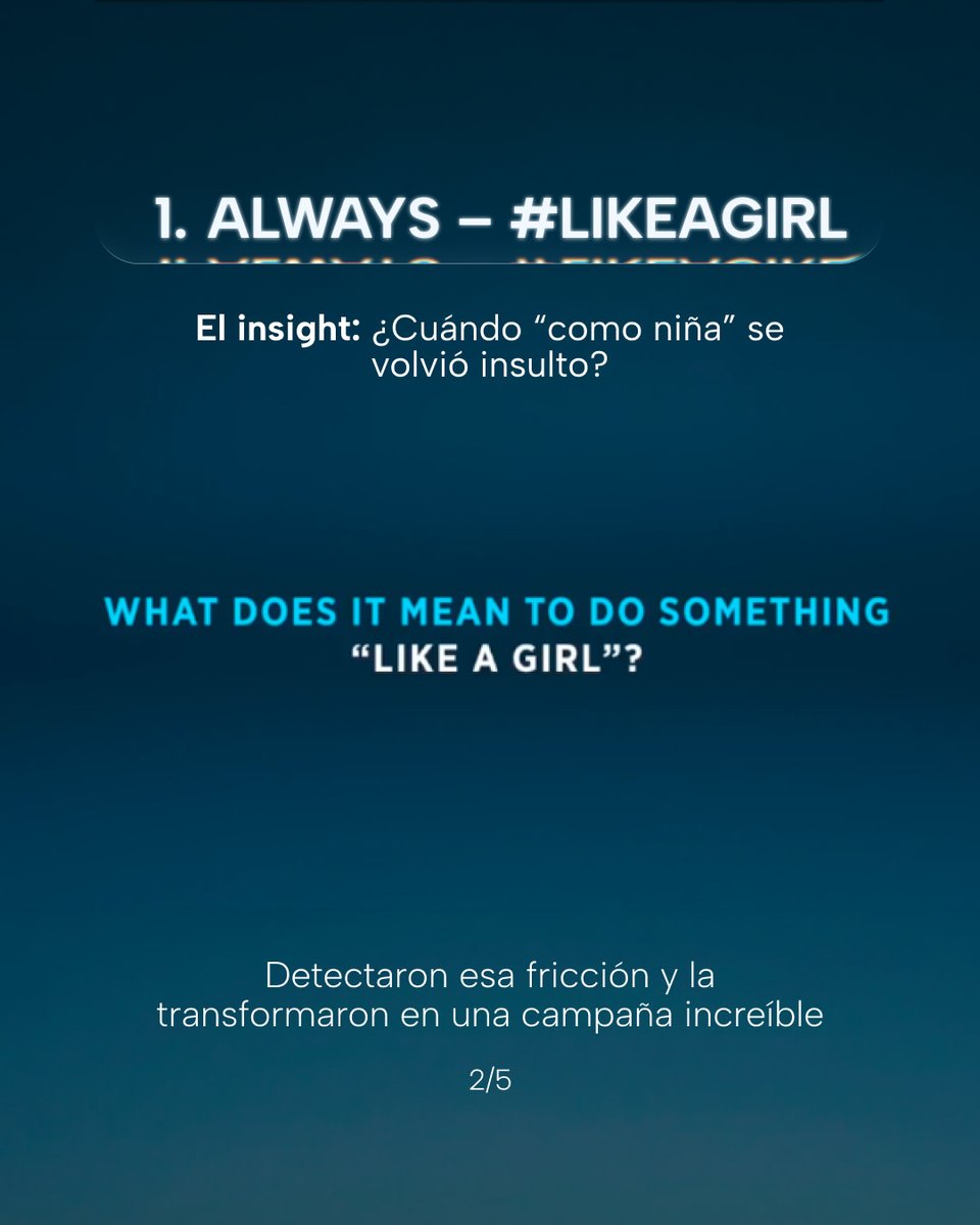 PerformlyAgency's tweet photo. Un insight puede ser una fricción cultural, una creencia  o una emoción colectiva que debe ser validada 📝

Cuando transformas esa lectura en estrategia, tu marca empieza a ocupar un lugar en la mente de tu consumidor 🧠

Comenta abajo cuál de estas campañas conectó más contigo https://t.co/mVe2qQffdu