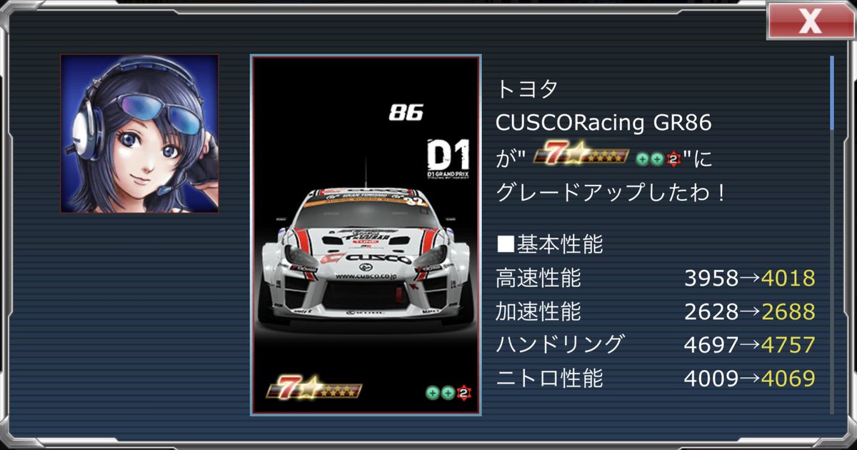 SEKAI_BiSH's tweet photo. CUSCORacing GR86をグレードアップしました！マイペースで育成を頑張ります！実物でも見てみたいです🤤 
(@kojitadadrift @masayabase)
#D1GP
#ドリスピ
#ドリフトスピリッツ https://t.co/WnhcDpWbil