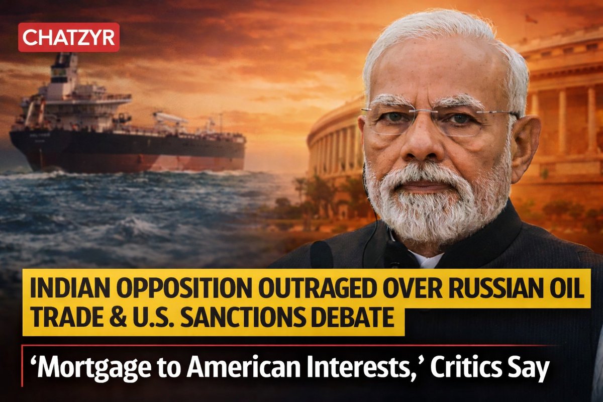ChatzyrNews's tweet photo. US Approval for Russian Oil Purchase Triggers Political Outrage in India | ChatZyr 
Read More : https://t.co/HgHecR2XLE 

#India #IranWar #Oil #Russia https://t.co/TBgnRHxC4k