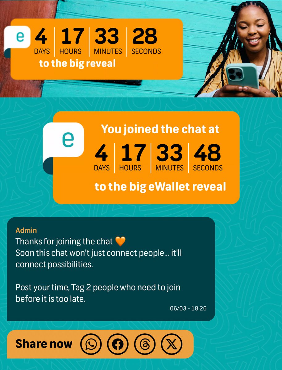 chillguy13281's tweet photo. I’m locked in with @FNBSA. eWaaaaa joining the chat soon. Are you in or watching? 👀

Don’t miss out #FNBeWallet

Tap the link to join the chat.

https://t.co/V4Ekf2wsp3 
@Ewan10281359 @SonsRosyCheeks https://t.co/vXdGbkQR4n