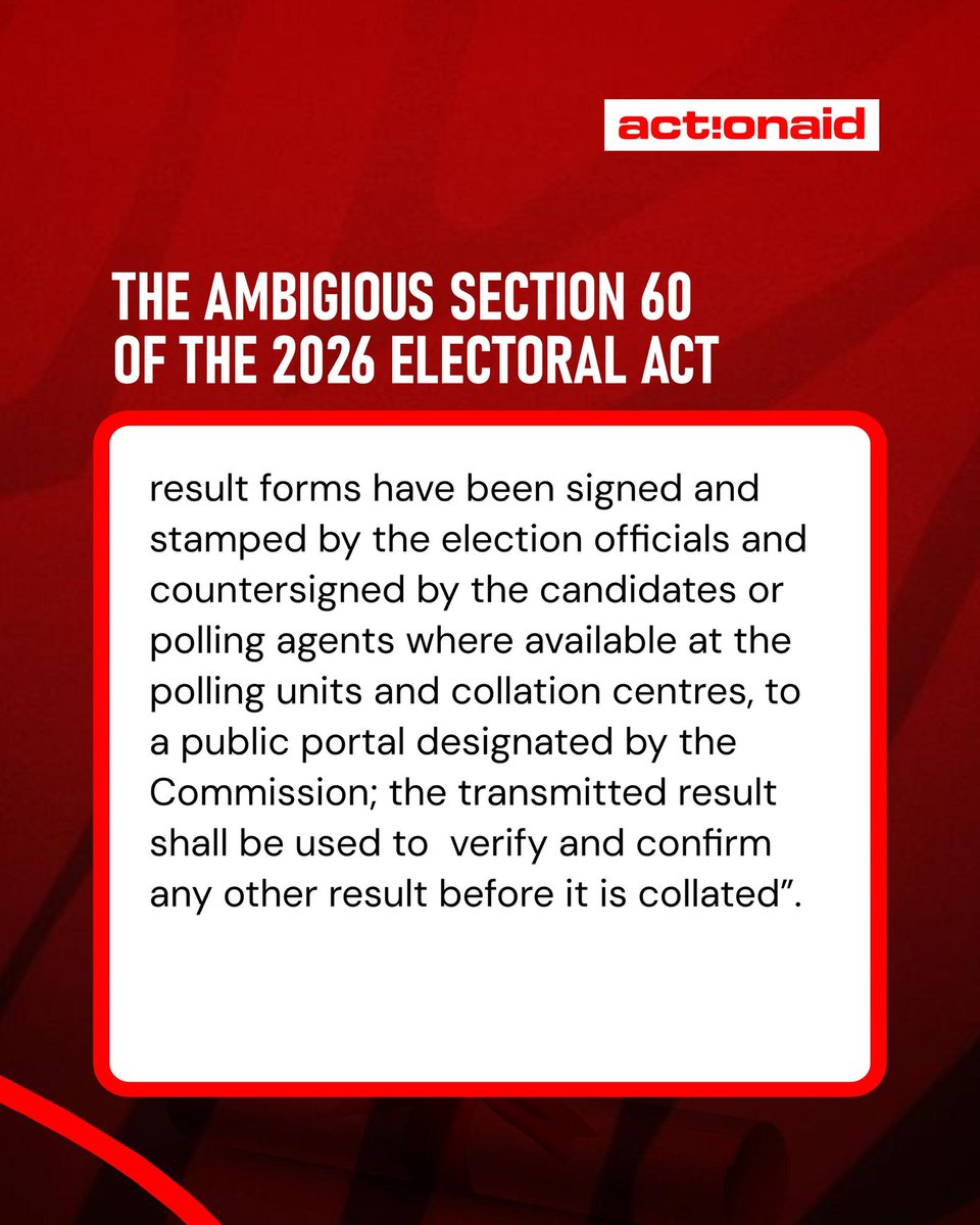 AWholeSalmanPR's tweet photo. After the Senate's verdict on the mandatory electronic transmission of election results, IJAP has noticed some loopholes and proposed a solid move to increase transparency and prevent tampering with results. #2026ElectoralAct #Section60(3)
IJAP is pushing for officials to compulsorily transmit results immediately after signing and stamping at polling units and collation centers. What do you think about this?