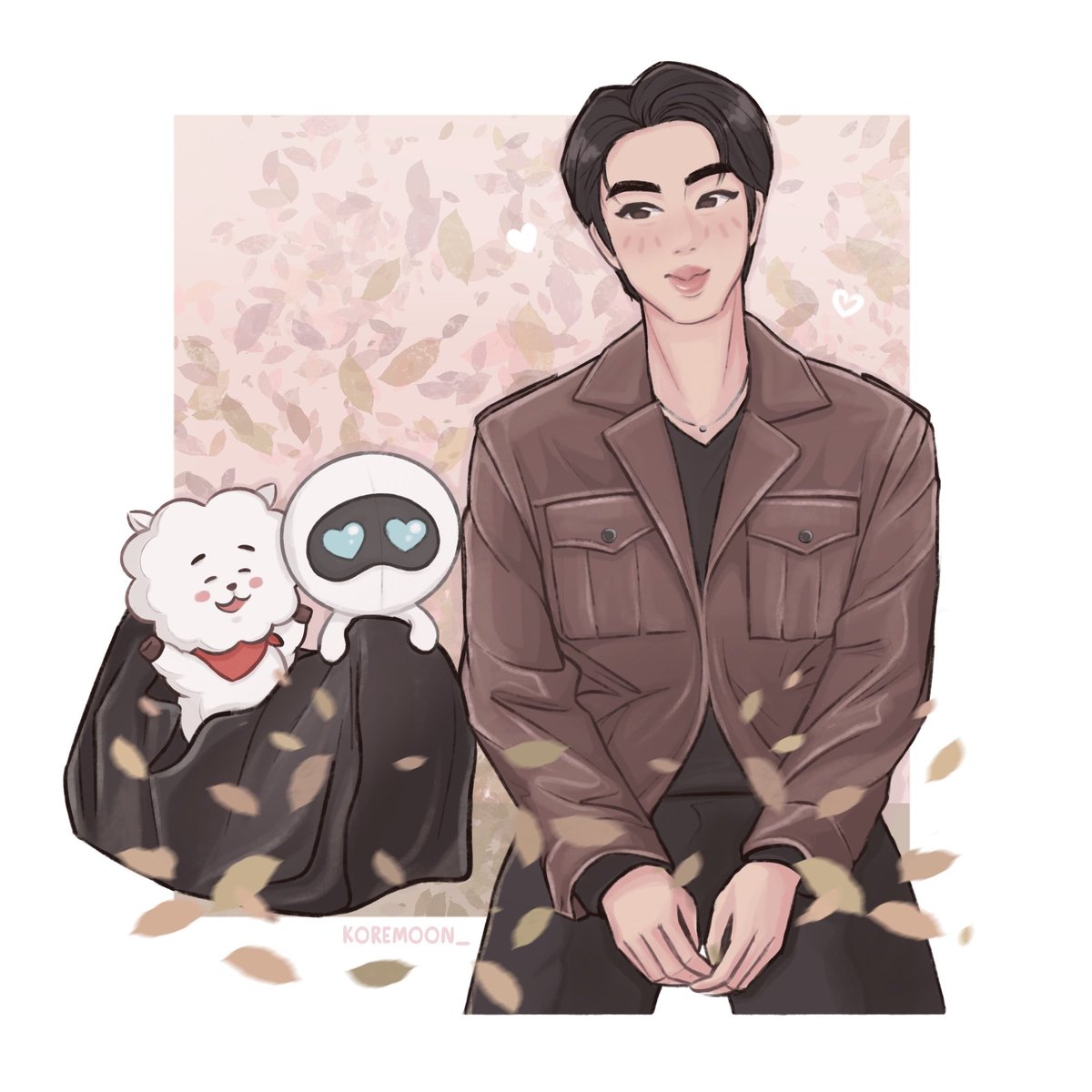 koremoon__'s tweet photo. drew this jin last week but didn’t feel like posting him until today 🍂 #jinfanart https://t.co/tZEIVbK4E9