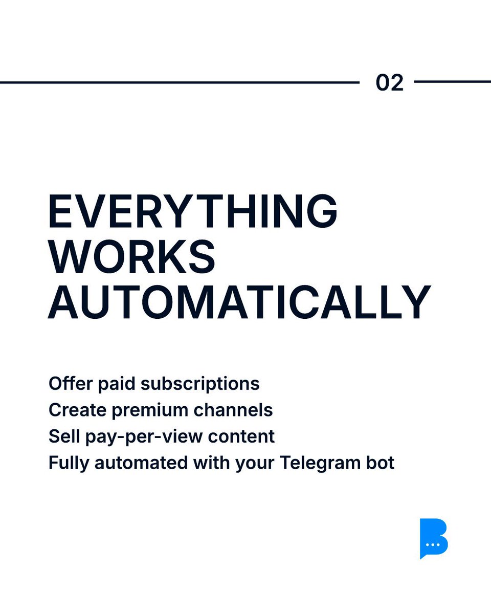 🚀 Turn your Telegram followers into 💰

subscriptions, premium channels &amp; PPV, all automated!
