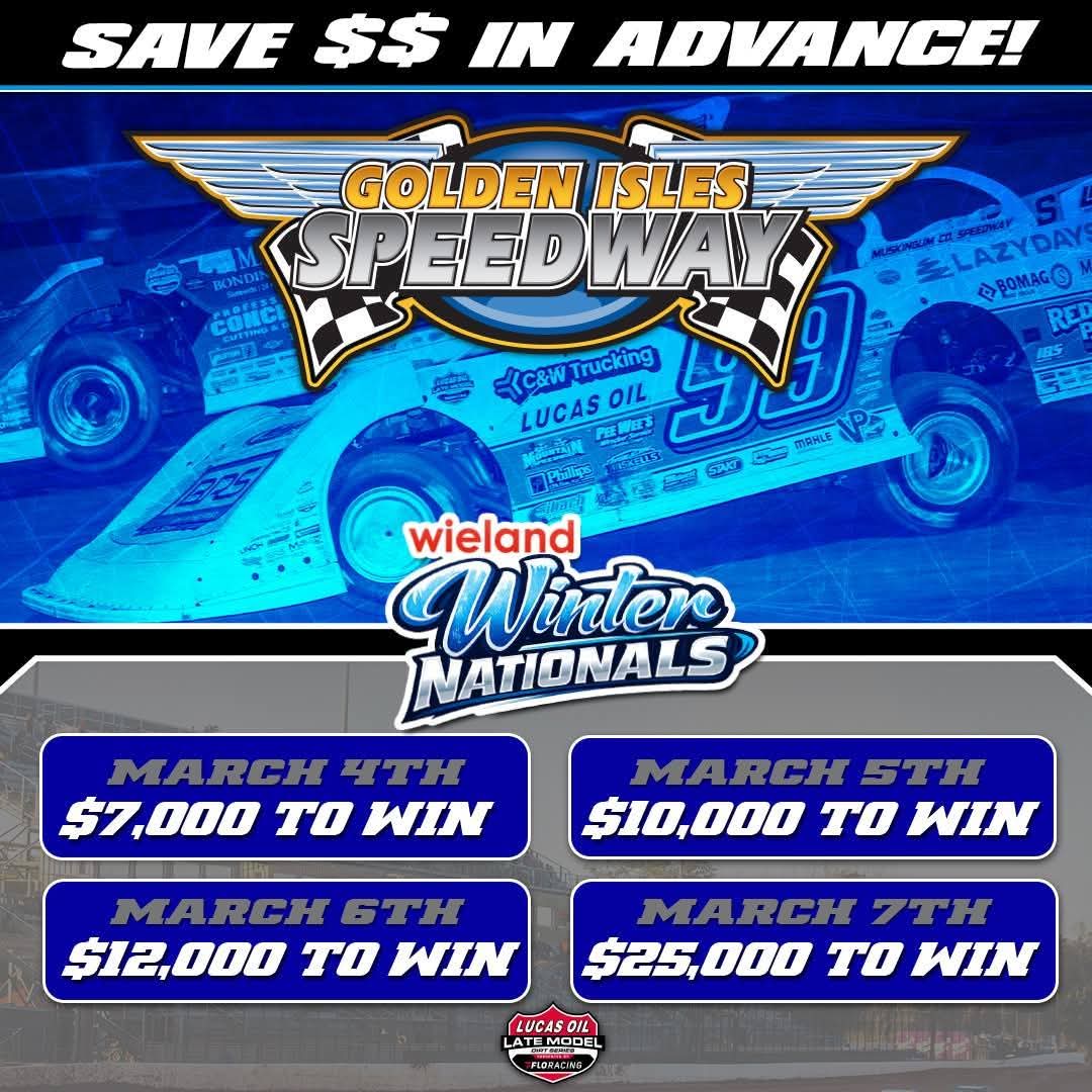 gisdirt's tweet photo. Raceday !
Night 3 of the Wieland Winter Nationals. 
@lucasdirt will be racing along with 604 crate late models and the Crown Vics for their 3rd of 3 race championship,  and 2k to win tonight.
Pit gates reopen at 2 pm
Grandstands reopen at 3pm
Hot laps start at 530 pm https://t.co/BbNmgz66Kr