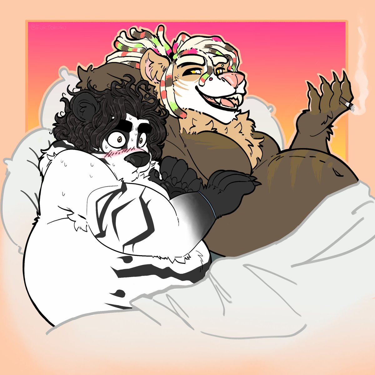M4ornU's tweet photo. Of course the Brazilian had to show what his counterpart was missing all these years away from his motherland

Comm wonderfully done by @Fur_Toruru Definitely check them out if you can hehe

#furryart https://t.co/hdRTLonXk8