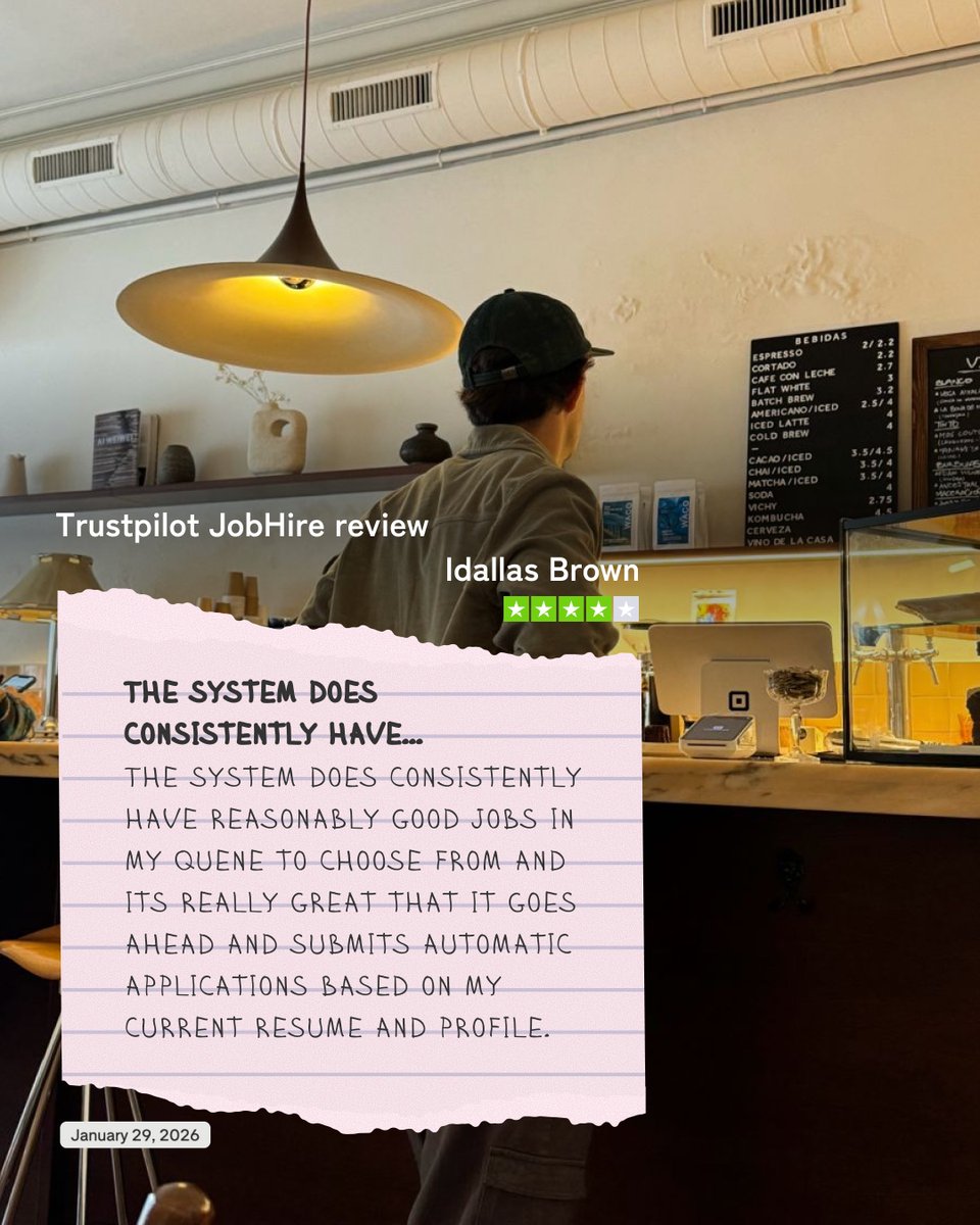 JobHireAI's tweet photo. You know the guy who knows the guy who's already using JobHire.

760+ reviews are on our Trustpilot page if you want the full picture. https://t.co/UqhB9Xzwjp