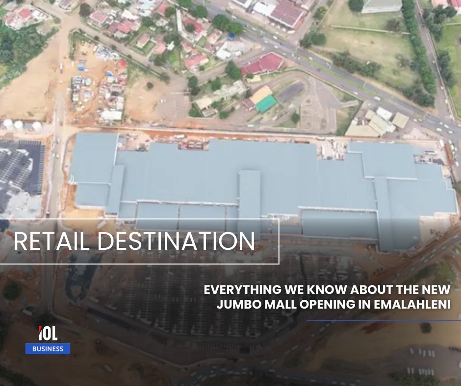 IOL's tweet photo. The 37,000m² Jumbo Mall in Emalahleni officially opens March 19–22 as a community-focused retail hub designed to connect families, support local businesses, and reflect the pride of the region. 
#JumboMall #Emalahleni #OurPlace #CommunityHub #RetailDestination 
Read on: https://t.co/JNLXFYSqoG