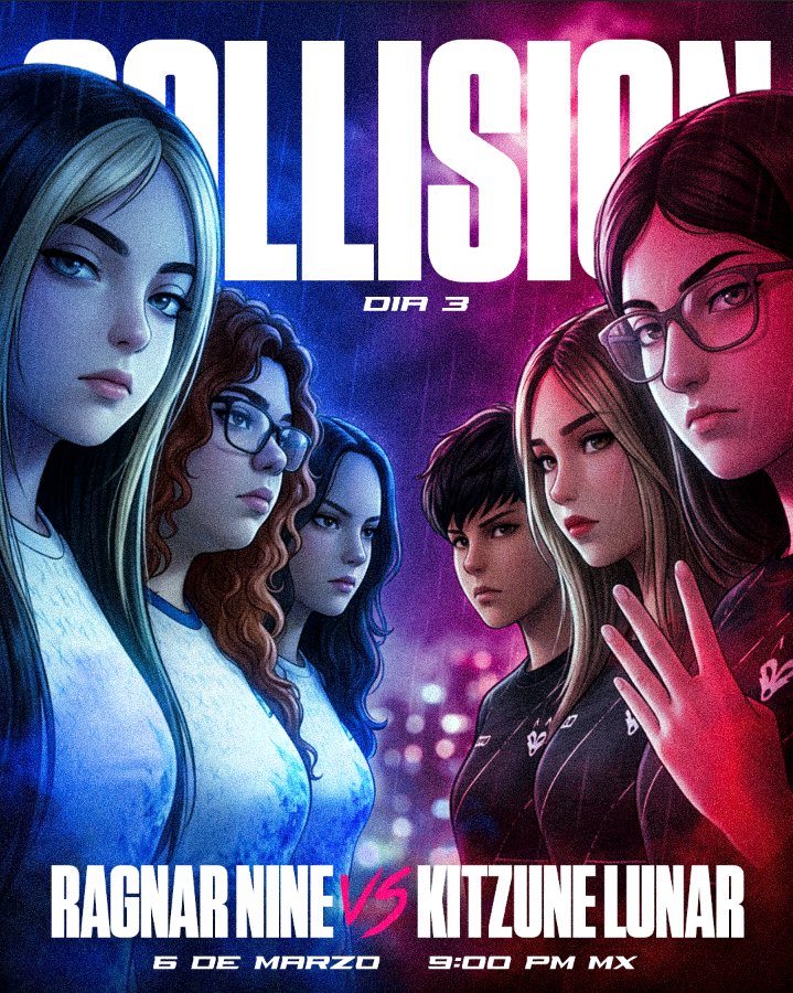 COLLISION!! 💥

Hoy nos enfrentamos a la escuadra de <a href="/r9_ragnar/">RAGNAR NINE</a> en la SUPERNOVA INVITATIONAL de <a href="/arc_esportsmx/">Arcanum Esports</a> para dar uno de los mejores encuentros dentro de esta competición.

La batalla está lista.
Las escuadras preparadas.

🔥 <a href="/KZDivision/">KITZUNE DIVISION</a> vs <a href="/r9_ragnar/">RAGNAR NINE</a>
📅 Hoy
⏰ 9:00pm 🇲🇽,