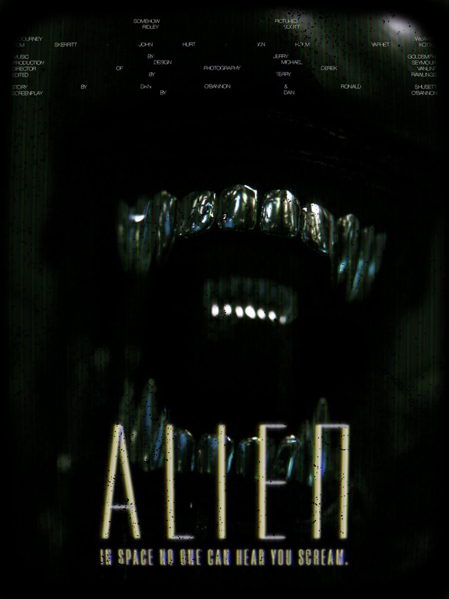 somehowbrasil's tweet photo. O primeiro filme é o Alien: o Oitavo Passageiro

A ideia é como seriam os filmes se eles fossem lançados no nosso universo.

Então, eu vou postar os filmes "em cartaz" que estarão "passando" no cinema do nosso universo (acho que deu pra pegar um pouco a ideia kkkkk) https://t.co/OY1Tu4b7zn