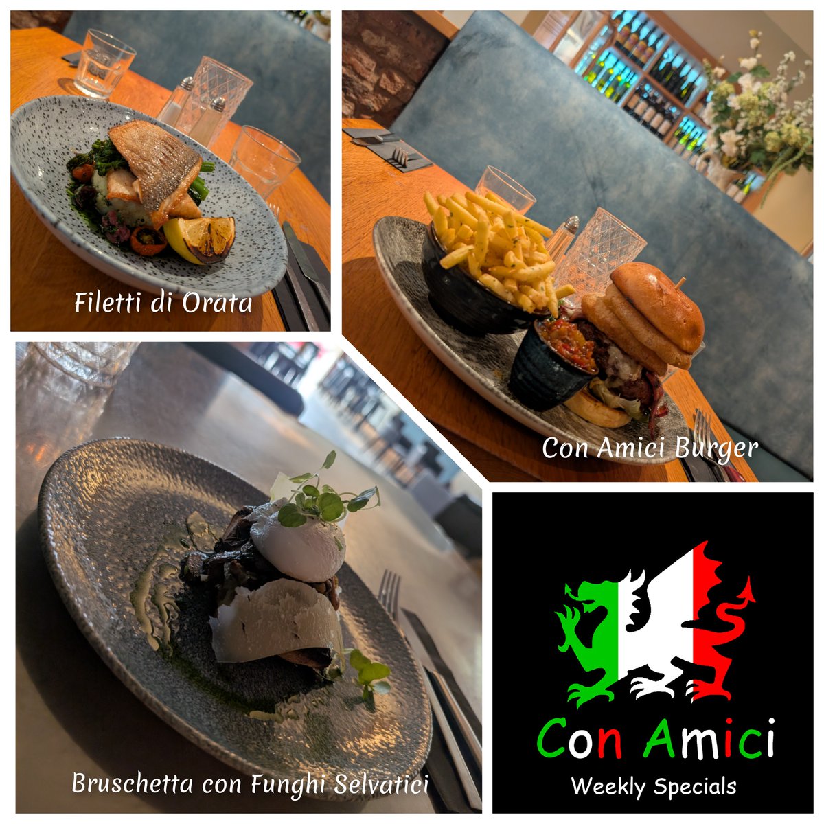 Con Amici Weekly Specials #Italianfood #Denbigh #NorthWales #weeklyspecials