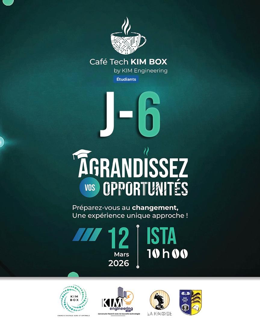 engineering_kim's tweet photo. ⏳
Agrandissez vos opportunités avec le Café Tech Kimbox.
Une expérience unique vous attend à l'ISTA ce 12 mars à 10h00.
Ne manquez pas l'occasion de vous connecter avec le monde de la tech.

#Kimbox #caféTech #opportunités #ista #cafélakinoise https://t.co/YvDq10AEW4