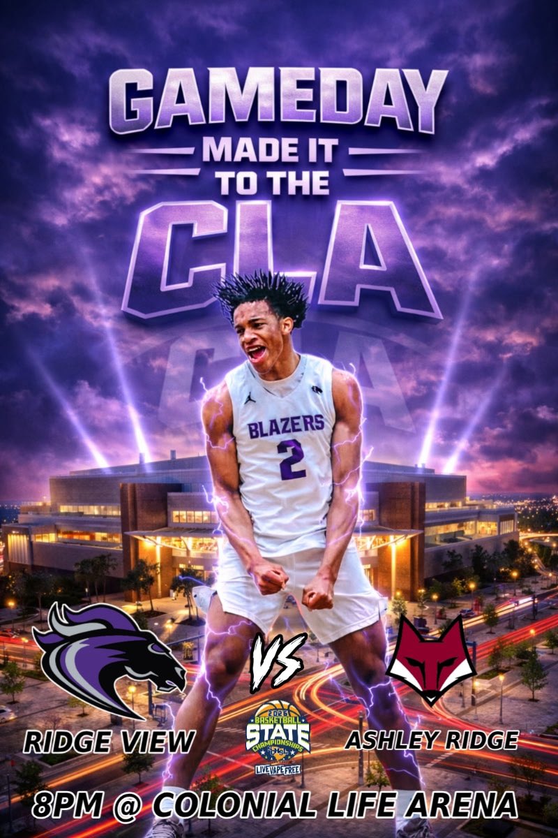 RidgeViewHoops's tweet photo. #GAMEDAY Meet us at Colonial Life Arena 8:00pm 💜 https://t.co/K85qErE0H6