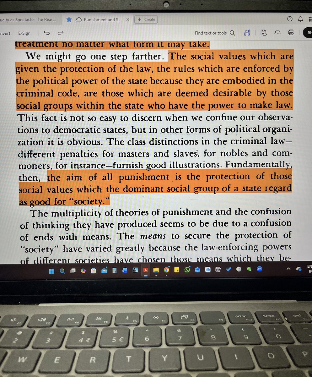 hemaadrisrana's tweet photo. Source: “Punishment and Social Structure” by GEORG RUSCHE and OTTO KIRCHHEIMER

P.S.: This work is suggested by Michel Foucault in “Discipline and Punish”. 

#PunishmentAndSocialStructure #DisciplineAndPunish #CurrentReading https://t.co/zmKBgNepn7