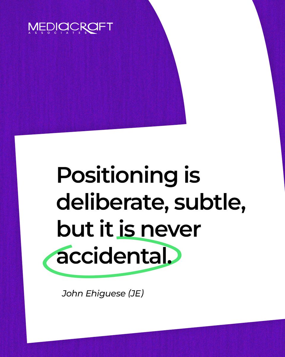 Mediacraft_PR's tweet photo. If your brand's position feels "lucky," it won't last. Lasting market leadership is built on intentionality. Every touchpoint, every message, every silence is all part of the blueprint.
Is your brand positioned by design or by default?
#Mediacraft https://t.co/DDTE1QSmkm