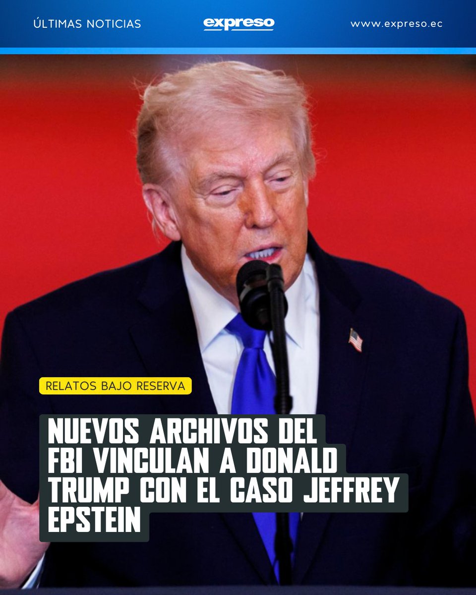 El Departamento de Justicia de EE. UU. divulgó informes del FBI con testimonios de una mujer que acusa a Donald Trump de agresión sexual tras ser presentada por Jeffrey Epstein.

Lee más 👉 bit.ly/40PD77c
