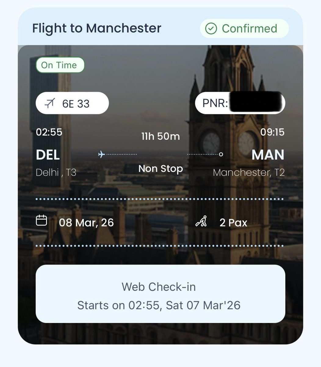 BrightSpark1701's tweet photo. @IndiGo6E @IndiGo6E DEL-MAN showing as confirmed in my app. Not a single update via WhatsApp or email. 

What is happening for 6E33 Sunday 8th 02:55??? https://t.co/zvEMa9RrvS