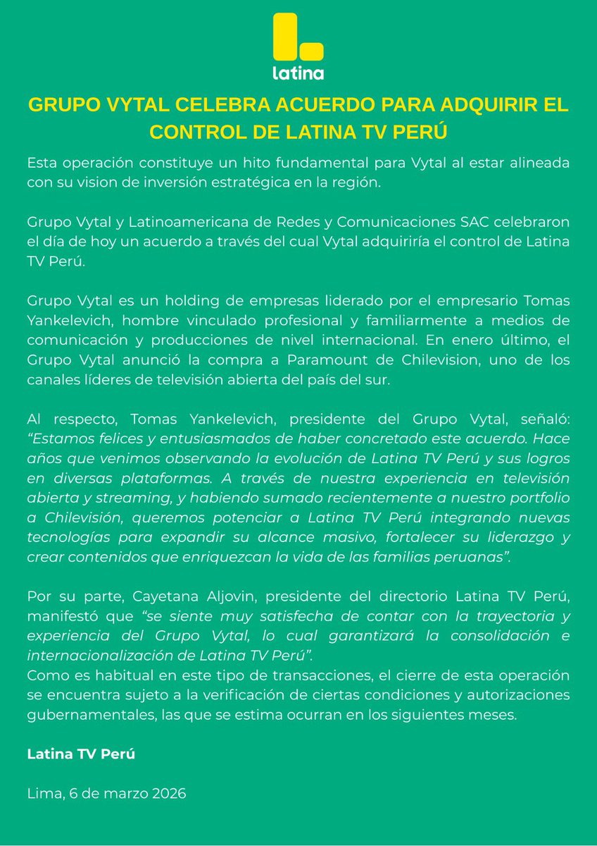 ginoequidad's tweet photo. Judio 🇮🇱 Sionista compra canal 2 Latina Televisión. https://t.co/57TcDRkrpc