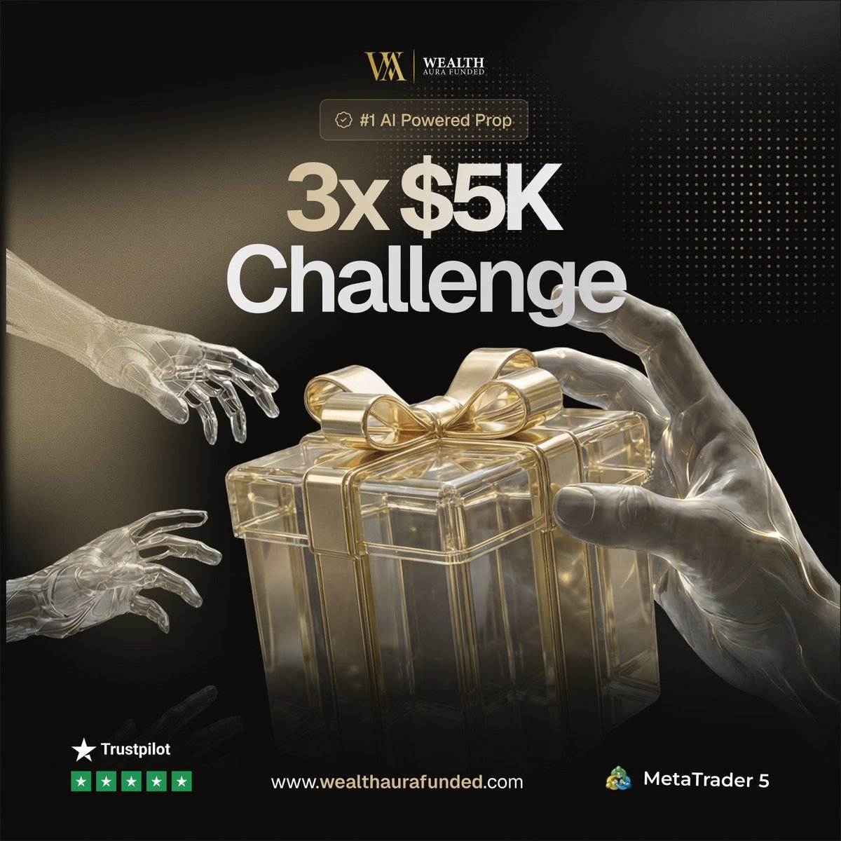 🎉 GIVEAWAY 🎉
3 X $5,000 Account

🚀Follow   <a href="/PropProven/">Prop Proven</a> ,<a href="/propmatchspot/">Prop Match Spot</a> , <a href="/WAFunded/">Wealth Aura Funded</a> &amp; <a href="/ansh_kambo33241/">ANSH | WAF</a>

🚀Join Discord - 
WAF : discord.gg/wealthaurafund…
PP: discord.gg/EYREHAXHU

🚀 Register here -  wealthaurafunded.com/?_by=propmatch…

🚀 Like &amp; Retweet

🚀 Tag 3 Friends