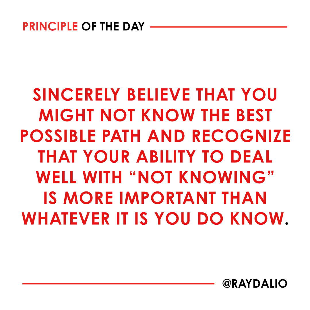 Most people make bad decisions because they are so certain that they're right that they don't allow themselves to see the better alternatives that exist. Radically open-minded people know that coming up with the right questions and asking other smart people what they think is as