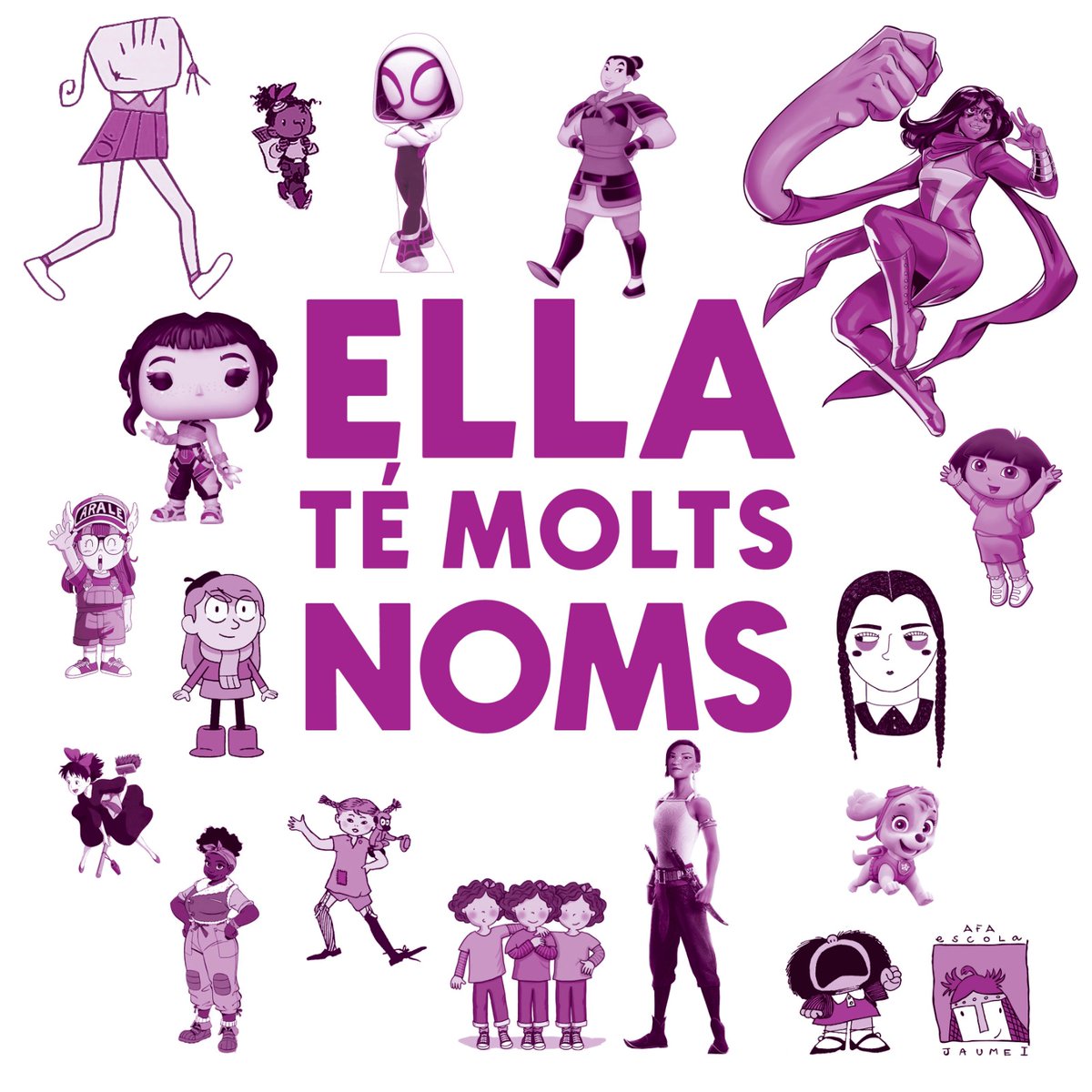 afajaume1r's tweet photo. Hola famílies! 🌼

El 8 de març celebrem el DIA DE LA DONA ♀️ i ampliarem la ReiViNDiCaCió fent del MaRÇ un mes LiLa💜

#8M #JuntesSomMésFortes #afafortaescolaforta #afajaume1r https://t.co/eIzIMMbmT6