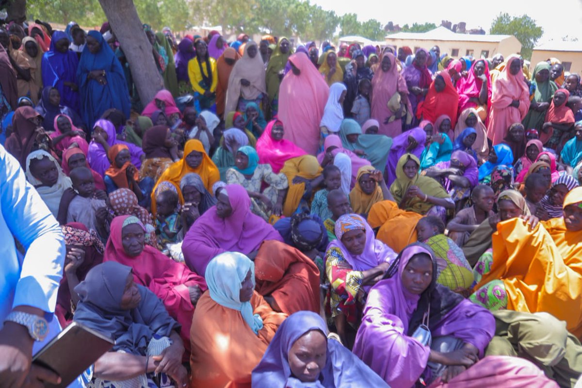 DanBorno's tweet photo. Governance in Nigeria isn't for the weak, corrupt or unpatriotic. While many flee danger, @ProfZulum shows real commitment: consoling Ngoshe attack victims in Gwoza, assuring rescues, pushing ops in Sambisa &amp; Mandara Hills, and delivering food/relief on the ground. https://t.co/xaco4qVCxI