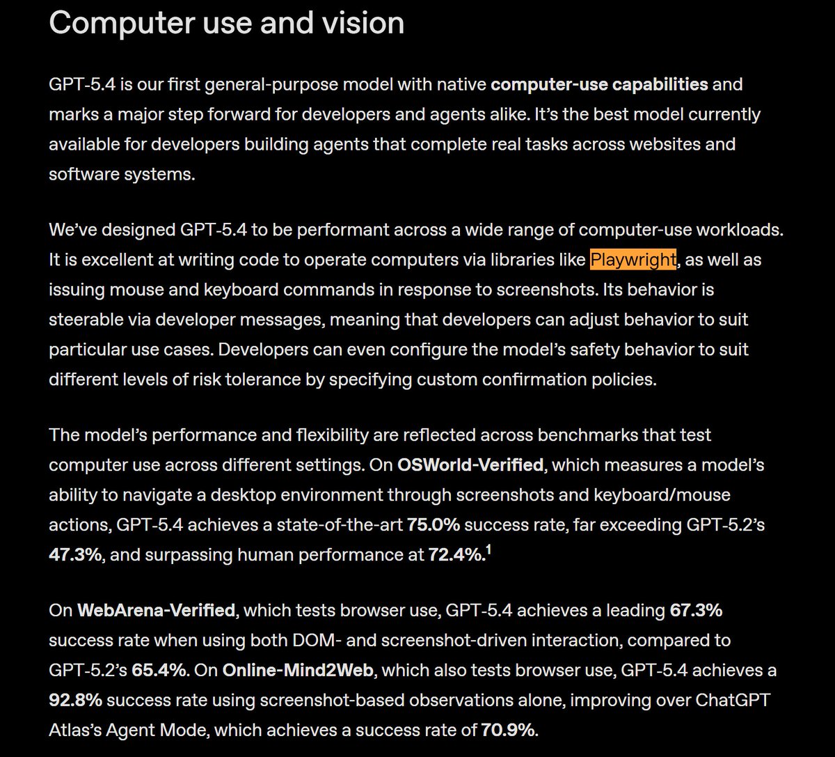 jesselyu's tweet photo. back in 2024 when LAM was first introduced on r1, i remember there's huge debate and doubt, specifically on 'oh you guys just use playwright'. i am glad to see each generation of our agent system, specifically, betting on a certain stack of technical approach, was always ahead of it's time and i remain confident about this. 

glad to see OpenAI's GPT-5.4's same implementation 2 years later. 

as we recently released DLAM, now we are working on the next.