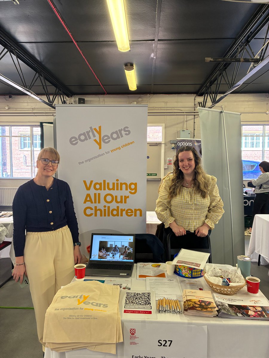 earlyyearsorg's tweet image. We recently attended Queen's University Spring Career's Fair👩‍🎓 

Our student membership is open to anyone who is undertaking a qualification in the care &amp;amp; education of children or young people. 

Register here; lnkd.in/gTuATpry

#earlyyears #earlylearning