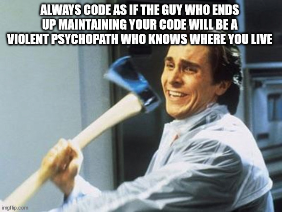 vvkchandra's tweet photo. When I joined Salesforce, my first mentor sent me this quote: "Always code as if the guy who ends up maintaining your code will be a violent psychopath who knows where you live." (Attributed to John Woods/Martin Golding)

That was in 2012, an era that now seems almost primitive.

I was fortunate to be mentored by some of the best engineers after I joined Salesforce in 2011. Coming from a service company background, though I was good at logic and syntax, I was never used to strict code reviews.

Code reviews at Salesforce were religious for most teams. Every line mattered. Naming a variable, class, method, and all names mattered. Readability. Edge cases. Failure points. Exception handling. And all that sort of stuff.

No different from other tech companies.

The small decisions you make when you write code, the ones you barely notice, suddenly become visible when someone else reads it carefully and asks why.

That is where I learned most of my software engineering skills.

I learned much more about software engineering not only from getting my code reviewed but also from reviewing others' code.

I mean any sufficiently complex software, even today, requires the same amount of rigor, if not more actually.

AI helps you take out the mundane work of coding(sort of typing'ish code) and writing automation test away so you can focus on code reviews and code quality.

If you are using only AI to approve PRs, then good luck!

Now all this AI mania is throwing the fundamental practice of software engineering—that is writing good, maintainable code—out of the window.

The amount of code produced is exponentially growing, while the amount of code reviewed is probably trending in the totally opposite direction.

I won't trust machine-reviewed code. Never. Period. Unless we invent new programming languages and frameworks that are built to be AI-native, where a large part of specifications, code, and test cases can be deterministically handled by AI, the current-day languages and frameworks just don't cut it.

Debugging? What is it even? That's the sad state of entry-level engineers right now—throwing code to these AI tools and letting them debug.

It's like going to a non-medical professional who is an expert in using AI to treat you. Code is no different. There is a reason why coding has been a hard-learned skill. Software engineering is even harder.

But coding is the first step into software engineering. If you can't tell good code from bad code, you are never going to be a good software engineer. Period.

Some people sell crazy mantras like "English is the new programming language," or "prompting is the new abstraction," and all that sort of stuff—people who have never built any software that exceeds more than a million lines of code, or even 100k lines, and spent a sleepless night or two while debugging a few P0 customer cases.

Don't fall for the hype. Learn to code. Learn to code better. Coding is not going anywhere for a long, long time.