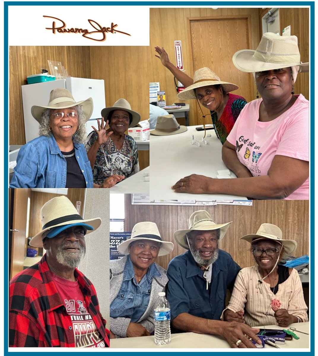 So excited to have received an anonymous donation of over 800 Panama Jack hats! These were distributed to clients at our 17 Neighborhood Lunch sites this week and everyone was styling! Just look at those smiles! #seniorstyle #givingbacktothecommunity