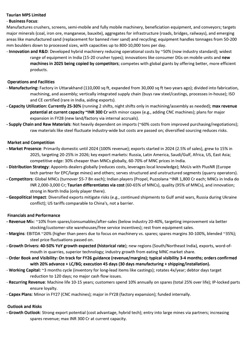 sachprat07's tweet image. Arihant Bharat Connect Conference March '26:

👉Day 1: 

💠Sathlokar Synergys E&amp;amp;C Global
💠Prime Cable Industries
💠Taurian MPS
💠Shree Refrigerations
💠Silkflex Polymers
💠Classic Electrodes
💠TBI Corn
💠Dar Credit &amp;amp; Capital

#sathlokar #ssegl #primecab #primecableindustries