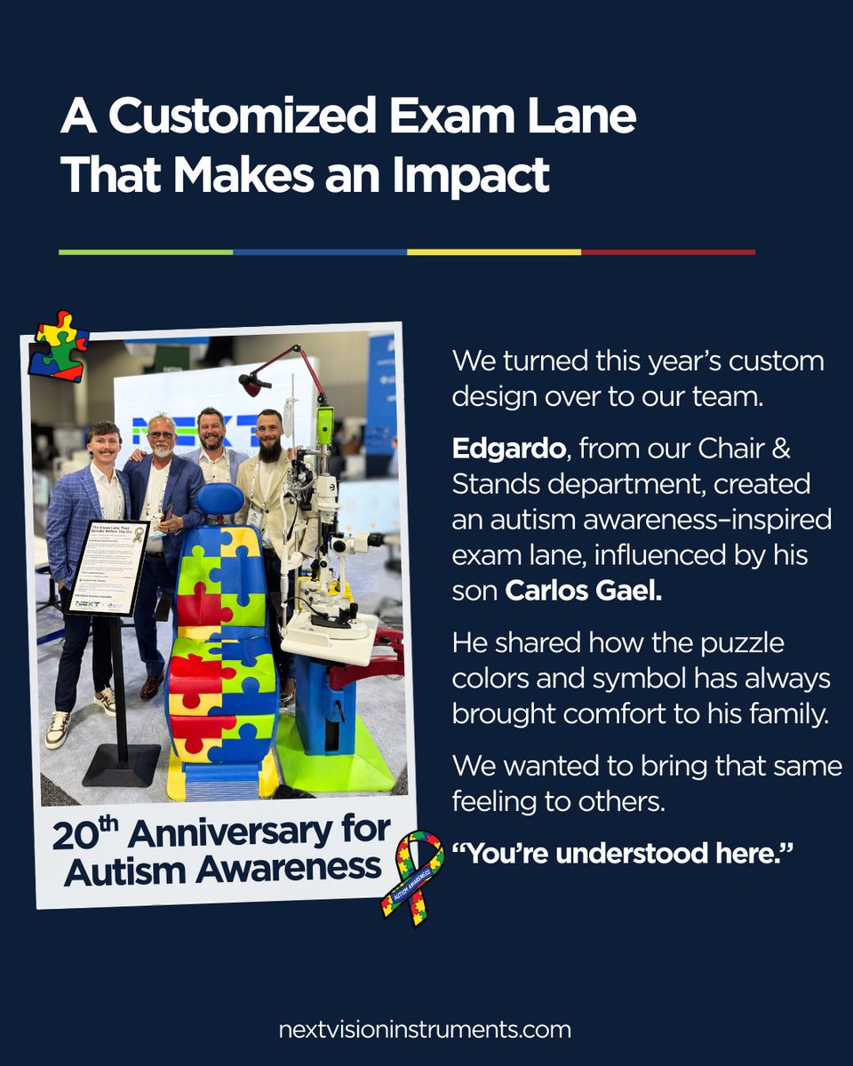 NextVision_'s tweet image. Vision Expo is next week. Visit us at Booth #2713 to explore new &amp;amp; certified pre-owned equipment and see a custom exam lane inspired by one of our team members and his son on the autism spectrum. Sneak peek in our blog:
 nextvisioninstruments.com/Blog/vision-ex…

#nextvisioninstruments #eyecare