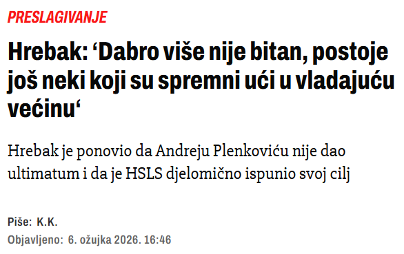 zanovijetal0's tweet photo. "#Dabro više nije bitan jer sam ja tako rekao". 💁♂️
Koliki ste ljigavci od 0 do #Hrebak? #politikahr
https://t.co/q3J3rHWB1k https://t.co/uszmR58JEK