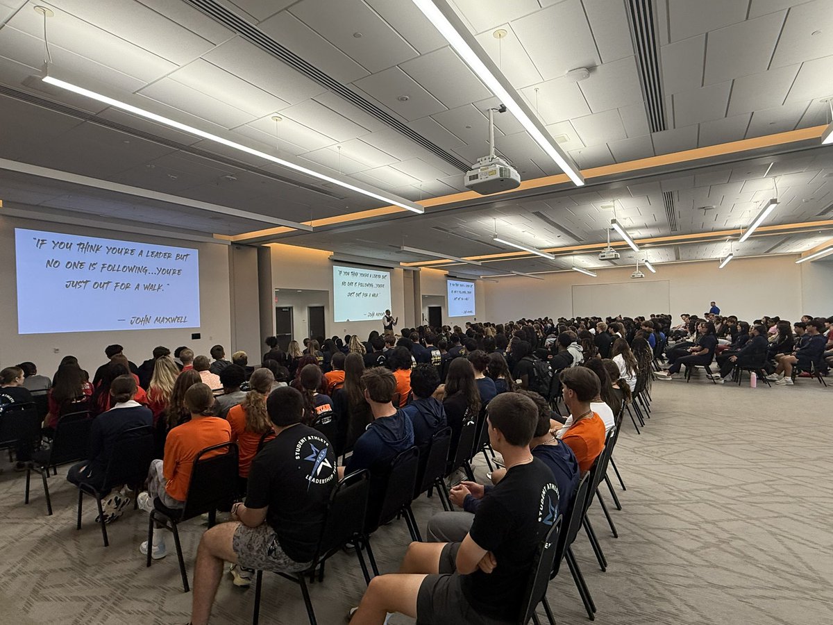 KatyISDAthletic's tweet photo. Gian Paul Gonzalez shares a great message about Hope, Future and being All In to it he 2026 Spring SALT Student Athletic Leadership Team. A special thank to Mike Sosa with Jostens for organizing Gian Paul’s presentation. @katyisd https://t.co/UrAbVZObAx