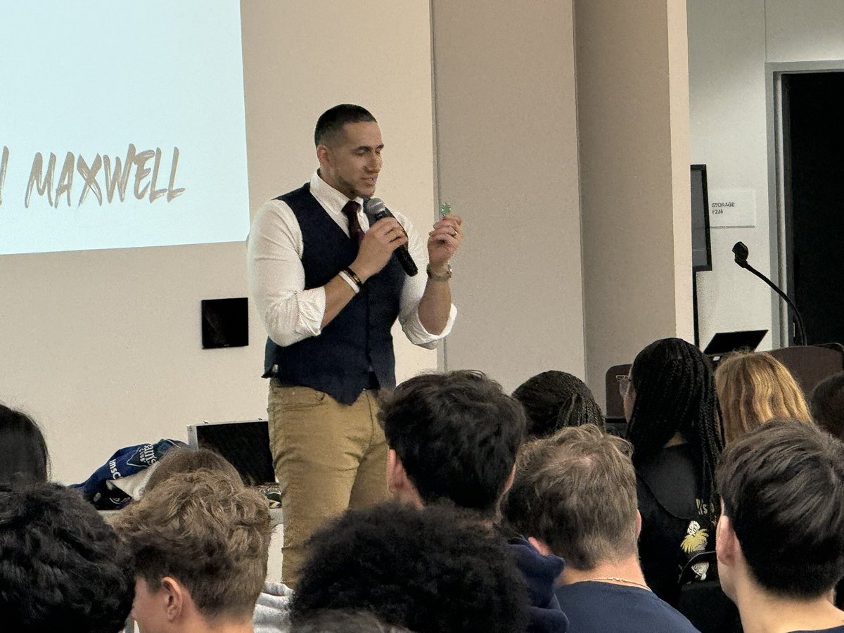 KatyISDAthletic's tweet photo. Gian Paul Gonzalez shares a great message about Hope, Future and being All In to it he 2026 Spring SALT Student Athletic Leadership Team. A special thank to Mike Sosa with Jostens for organizing Gian Paul’s presentation. @katyisd https://t.co/UrAbVZObAx